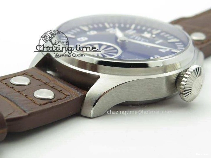 MIROTIME 0811 Reliable Big Pilot “Markus Buhler” IW5003 Turbine V6F Best Edition Blue Dial On Leather Strap A 7324